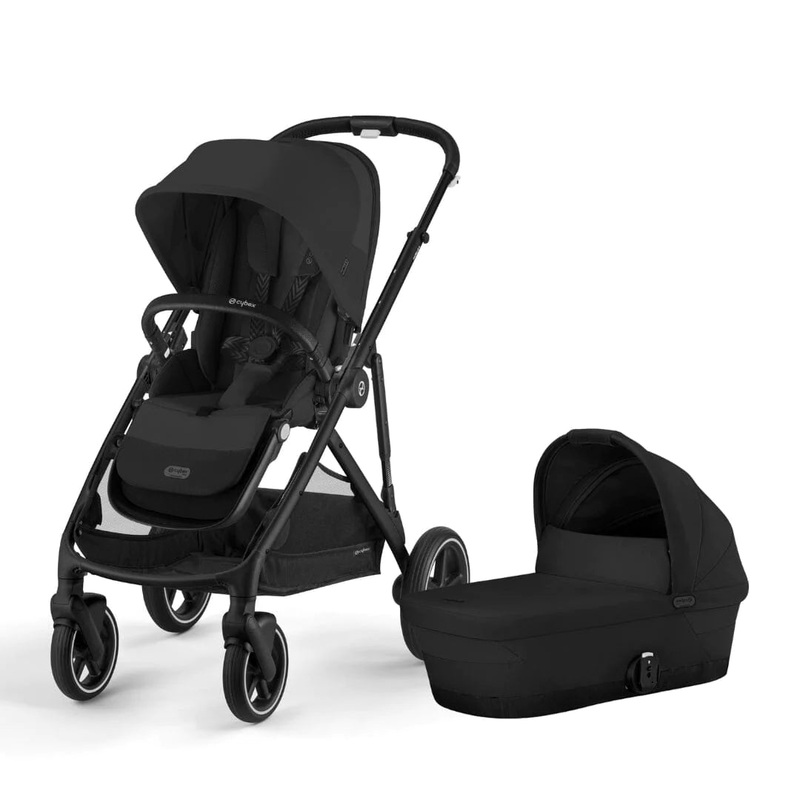 Gazelle S 2 Stroller + Cot Bundle – Moon Black/Black