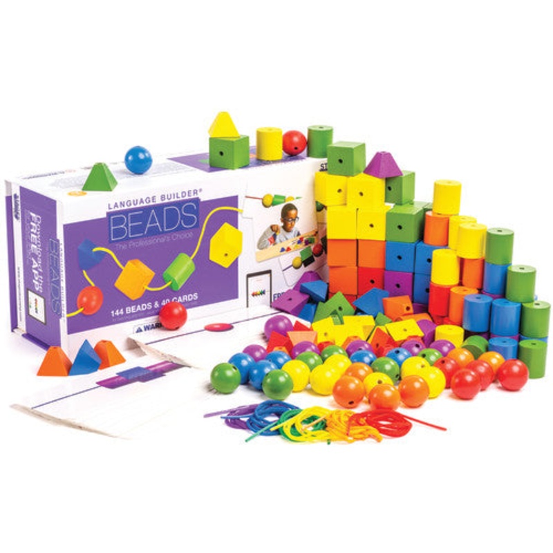 Language Builder Stringing Beads, Set of 144