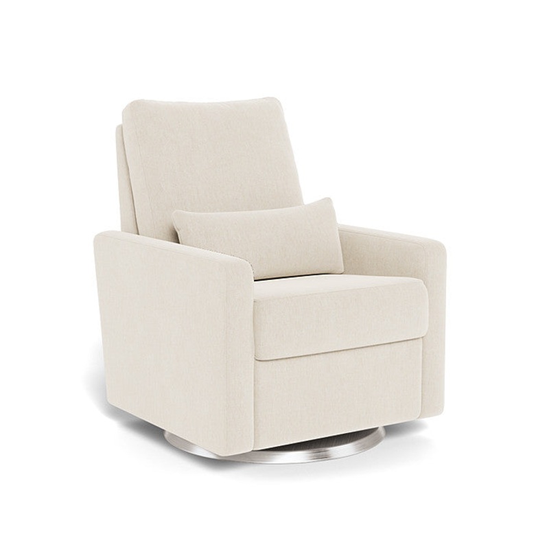Monte Design Motorized Matera Glider Recliner – Brushed Steel Swivel Base