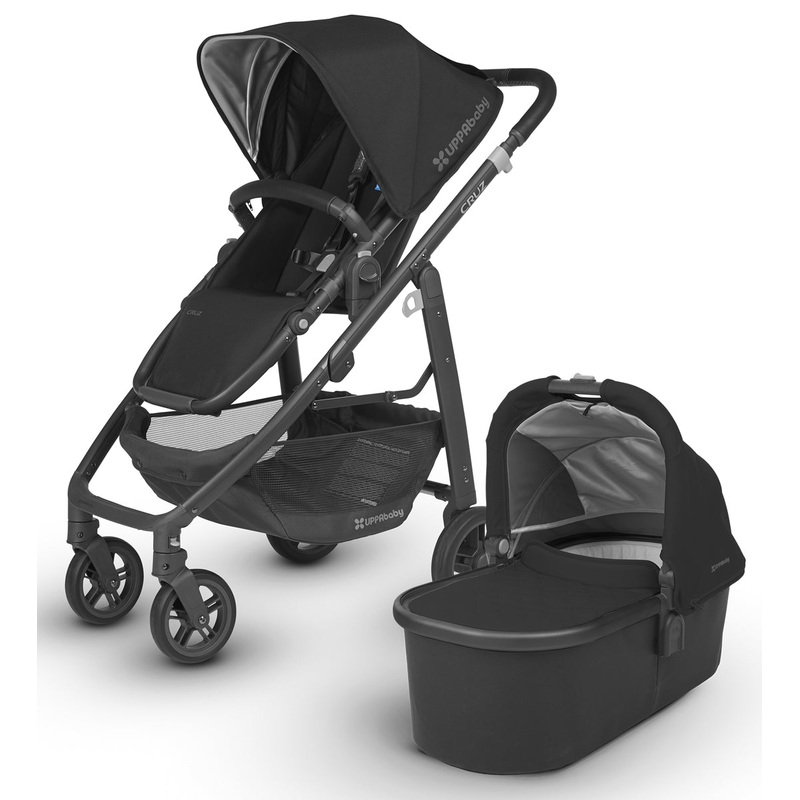 UPPAbaby 2018 Cruz Stroller & Bassinet – Jake (Black/Carbon/Black Leather)