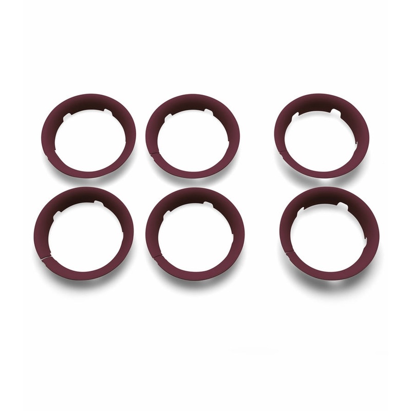 Bee 5 Wheel Caps Dark Red