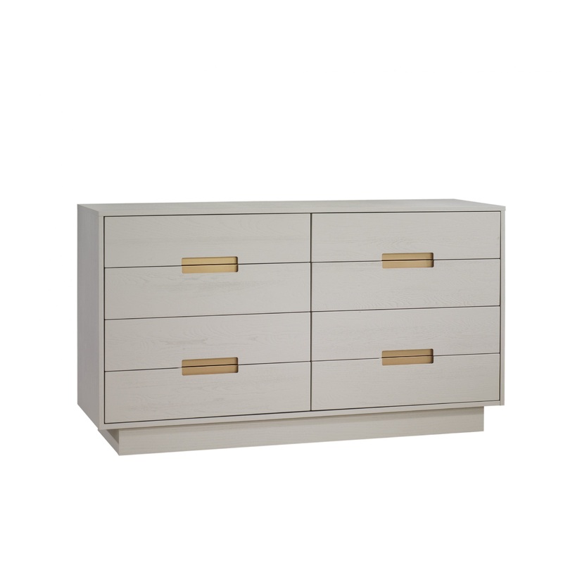 Natart Juvenile Como 8 Drawer Double Dresser 52″ – Dove