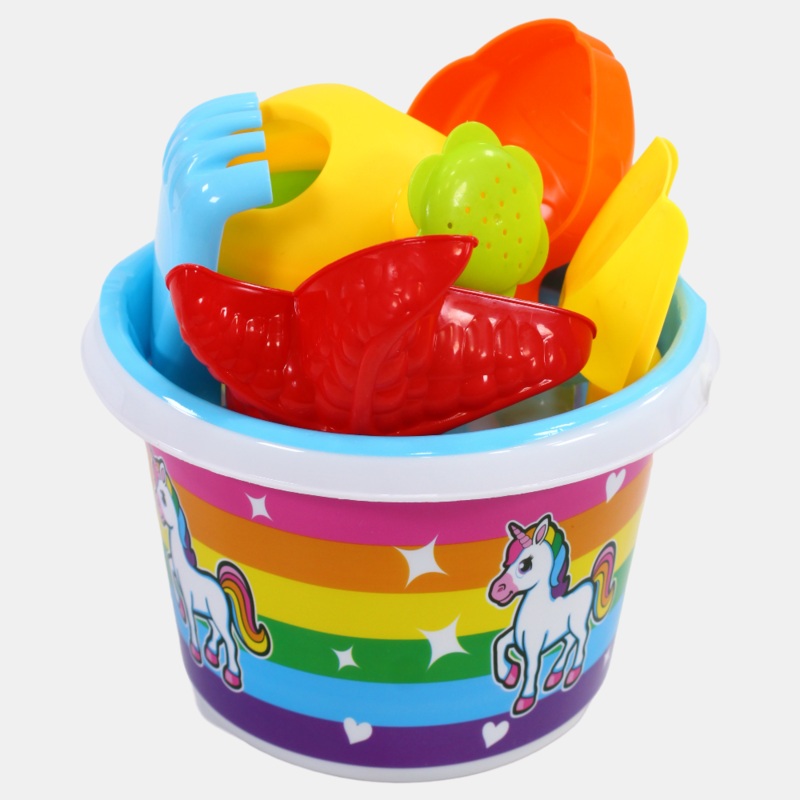 Unicorn & Rainbow Beach Bucket Set with Tools