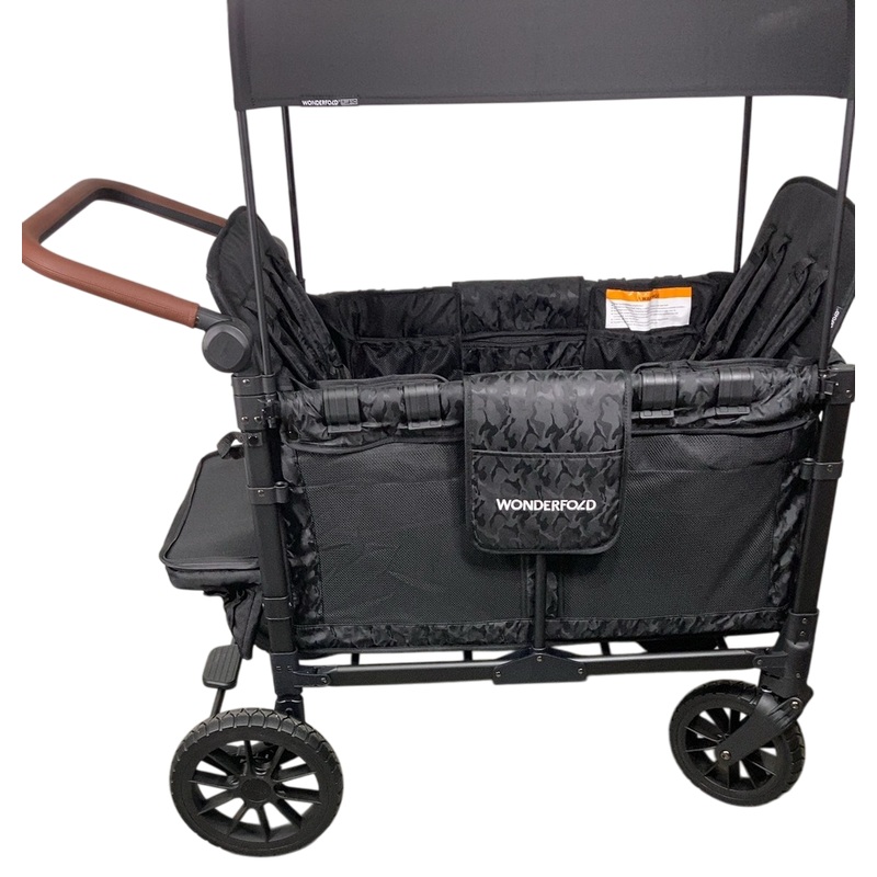 Wonderfold W4 Luxe Quad Stroller Wagon, 2024, Black Camo
