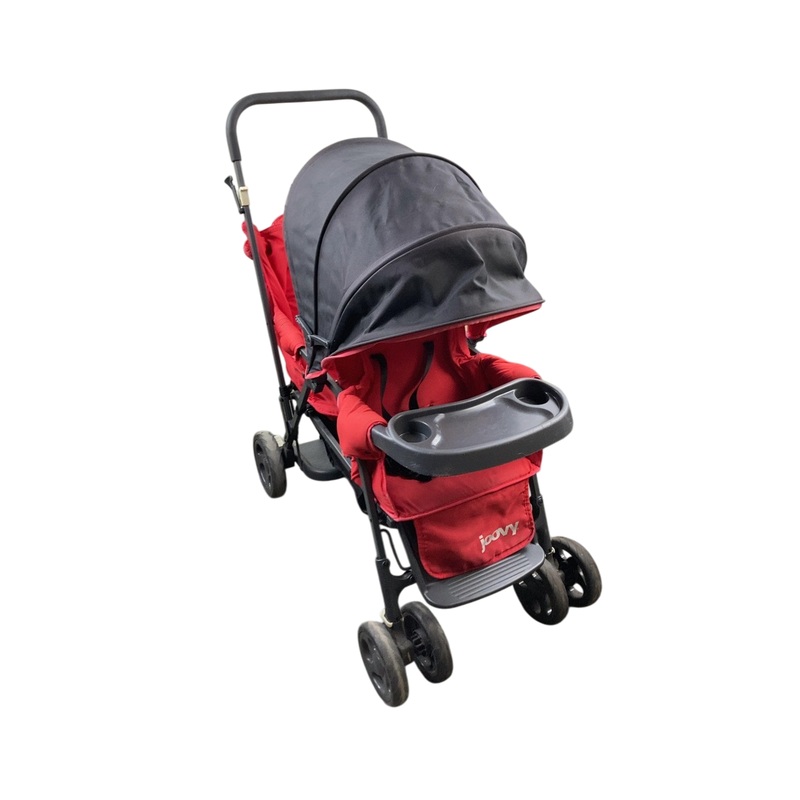 Joovy Caboose Too Graphite Sit and Stand Double Stroller, 2019, Red