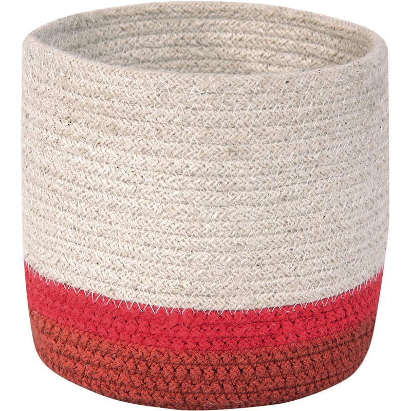 Lorena Canals Basket Mini Tricolor – Natural (6″ x 6″)