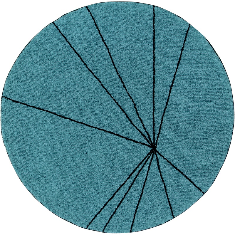 Lorena Canals Trace Rug – Petroleum (5′ 3”)