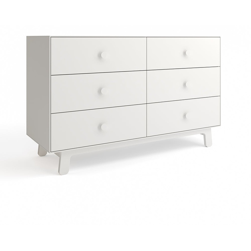Oeuf 6 Drawer Dresser – Sparrow – White