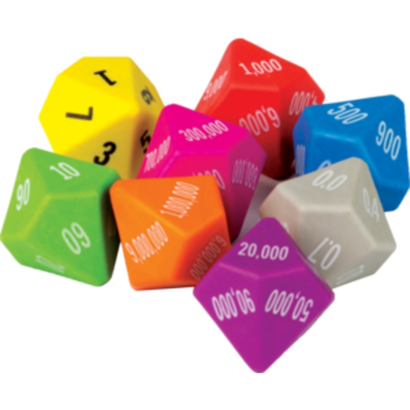 Place Value Dice 8-Pack