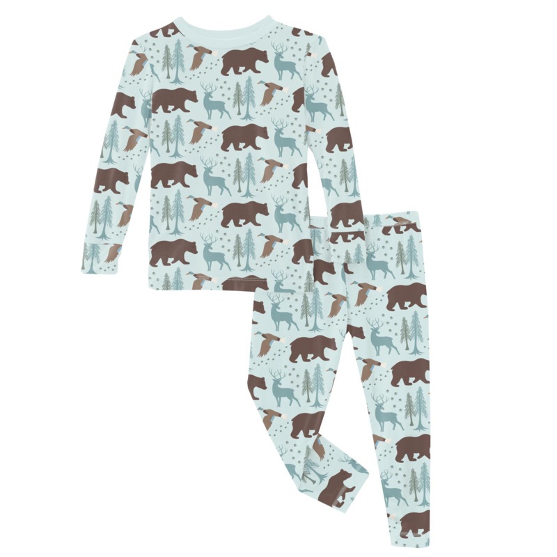 Print Long Sleeve Pajama Set – Fresh Air Forest Adventure