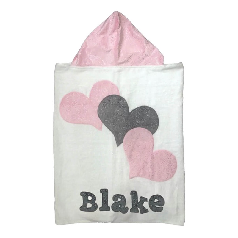Towel – White/Glitter Saltwater/ 3 Hearts