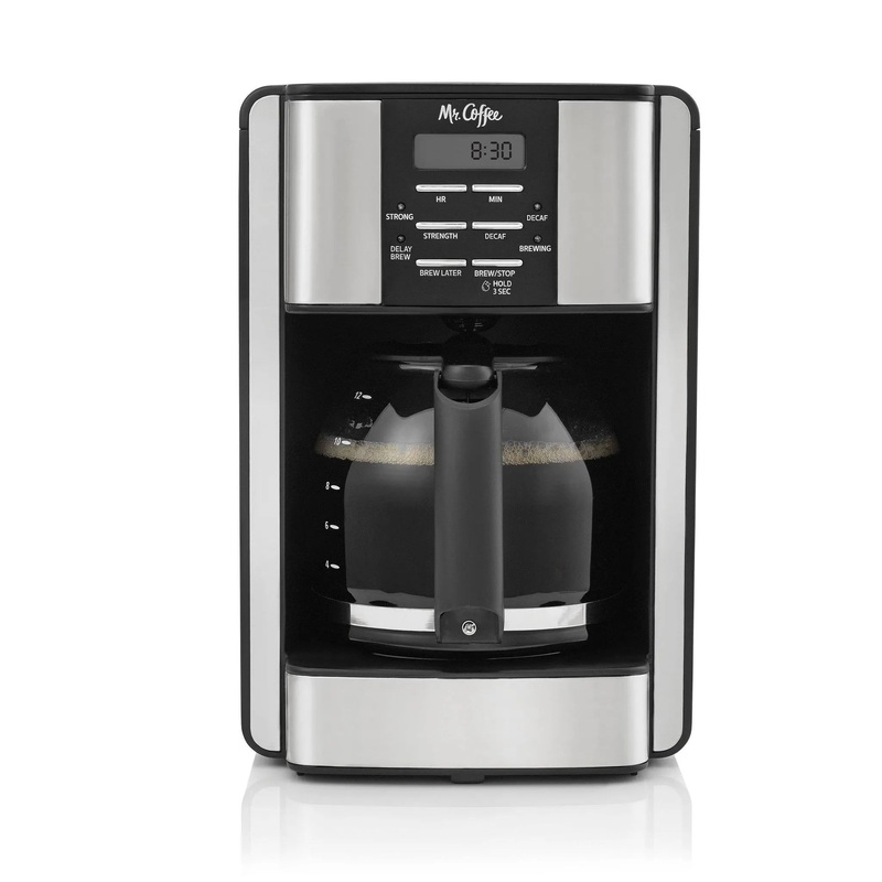 12-Cup Programable Coffee Maker Black/Stainless Steel (See Description)