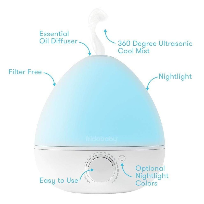 FridaBaby BreatheFrida The 3-in-1 Humidifier, Diffuser + Nightlight