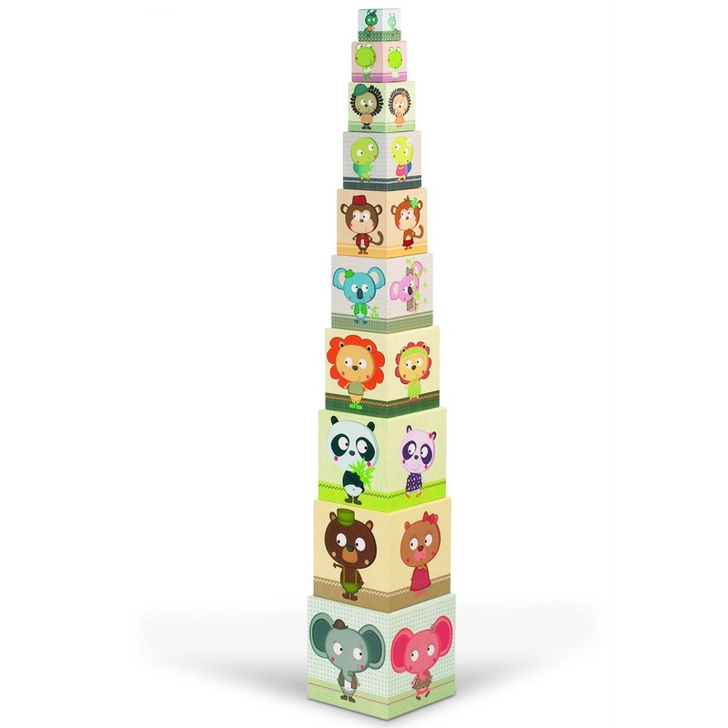 Janod Family Portraits Square Stacking Pyramid