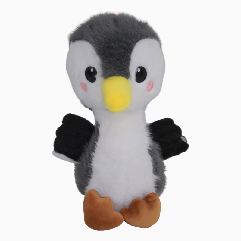 Penguin Plush Toy – White/Grey