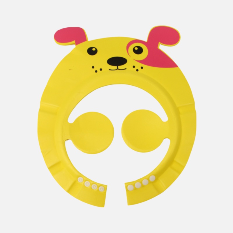 Yellow Foam Shower Cap With Eye & Ear Protection – Dog
