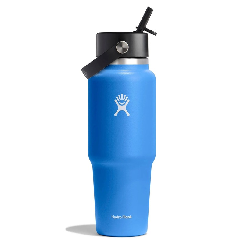 32oz Wide Mouth Flex Straw Travel Water Bottle- Cascade