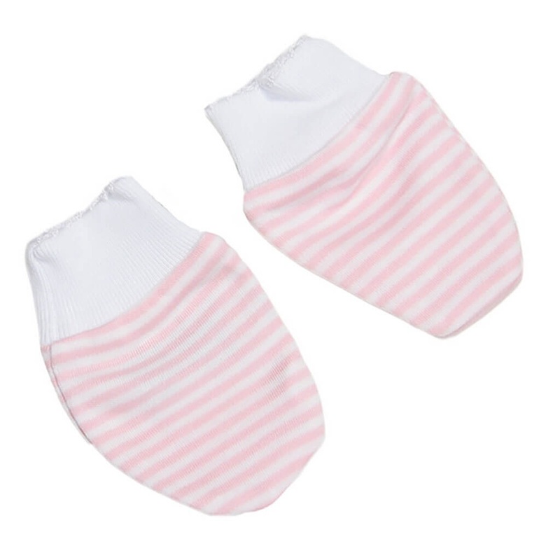 Kissy Kissy Mittens Simple Stripes Pink