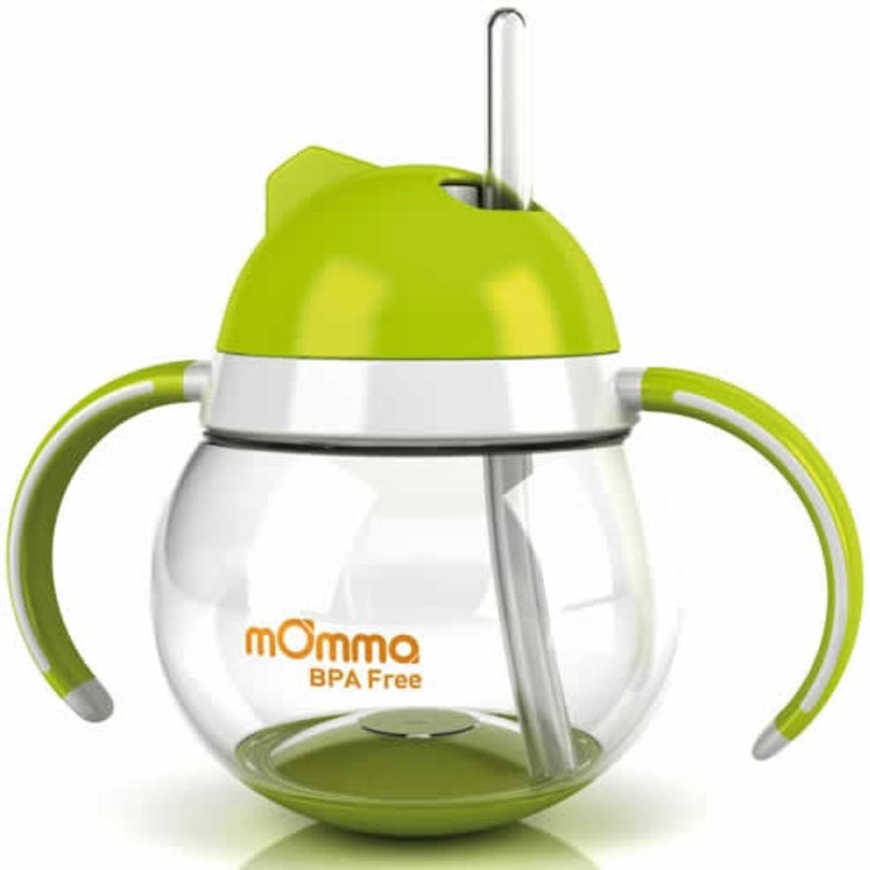 Lansinoh mOmma Straw Cup with Dual Handles – Green