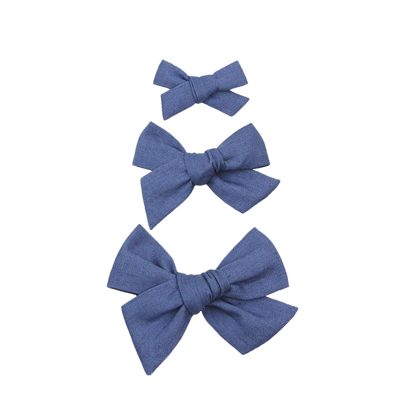 Linen Bow – Cadet Clip