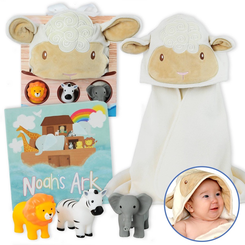 Noah’s Ark Baby Gift Set w/ Book, Towel and Squirt Toys