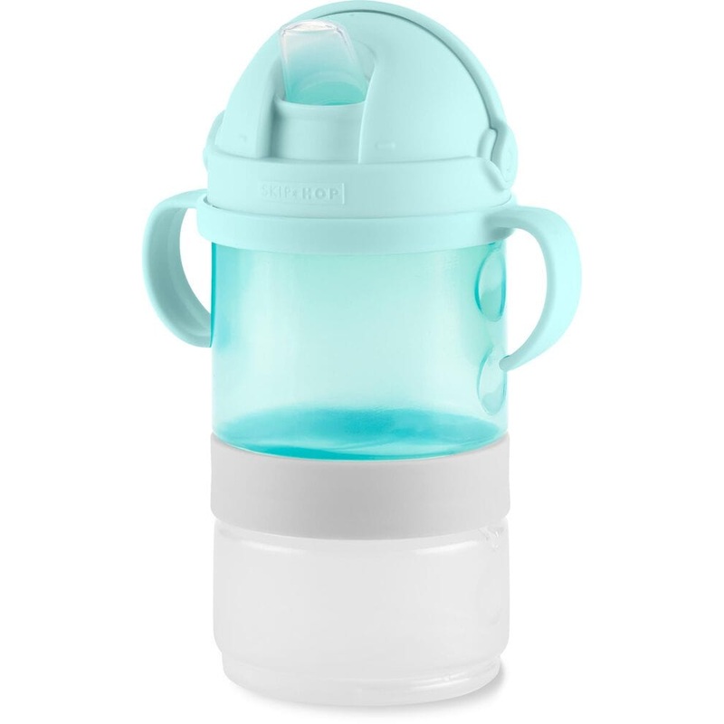 Skip Hop 2-in-1 Sip and Snack Stack 6m+ – Teal/Grey