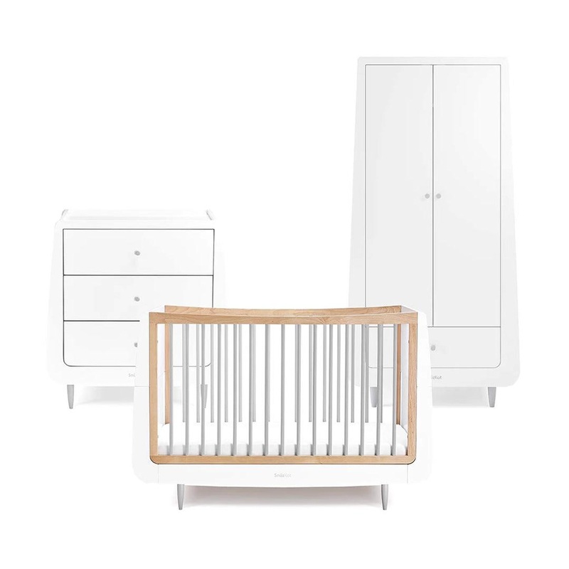 SnuzKot Skandi 3 Piece Nursery Furniture Set – Grey