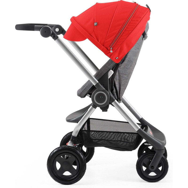 Stokke Scoot Complete Stroller – Black Melange/Red