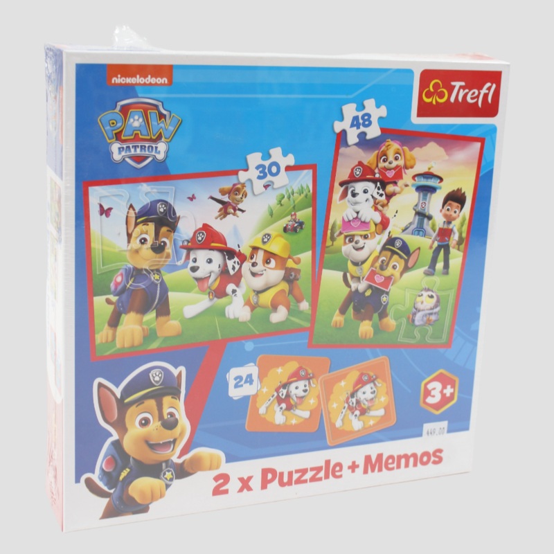 Trefl 2-in-1 Puzzle + Memo Game  Paw Patrol Team in Action