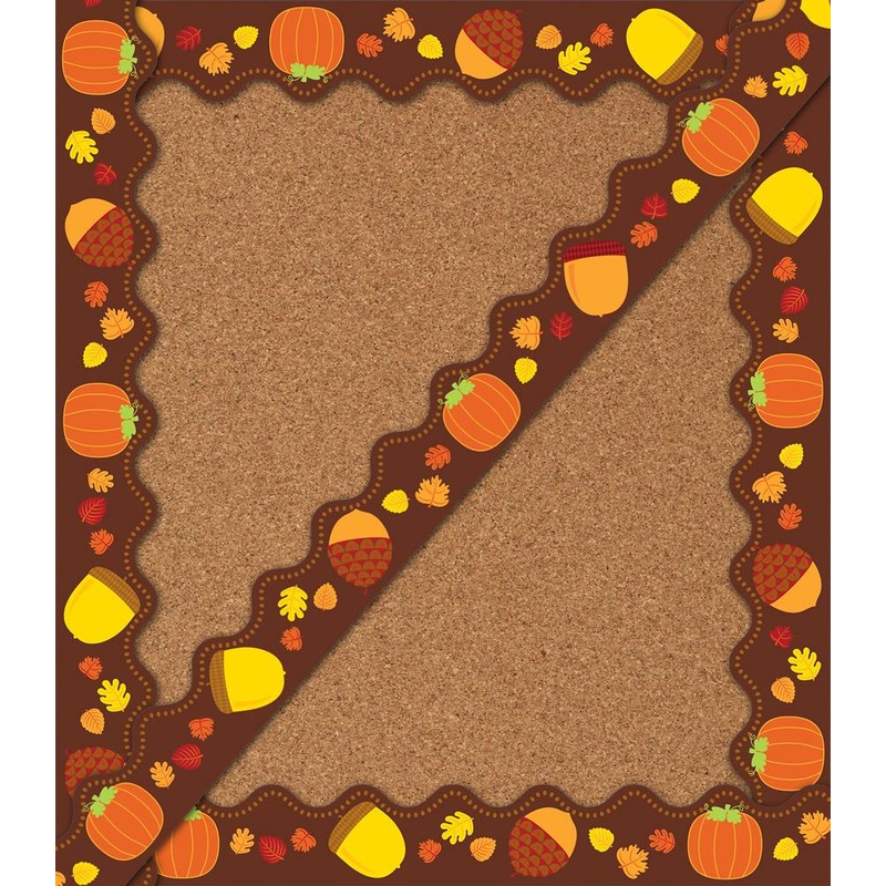 Acorns & Pumpkins Scalloped Borders
