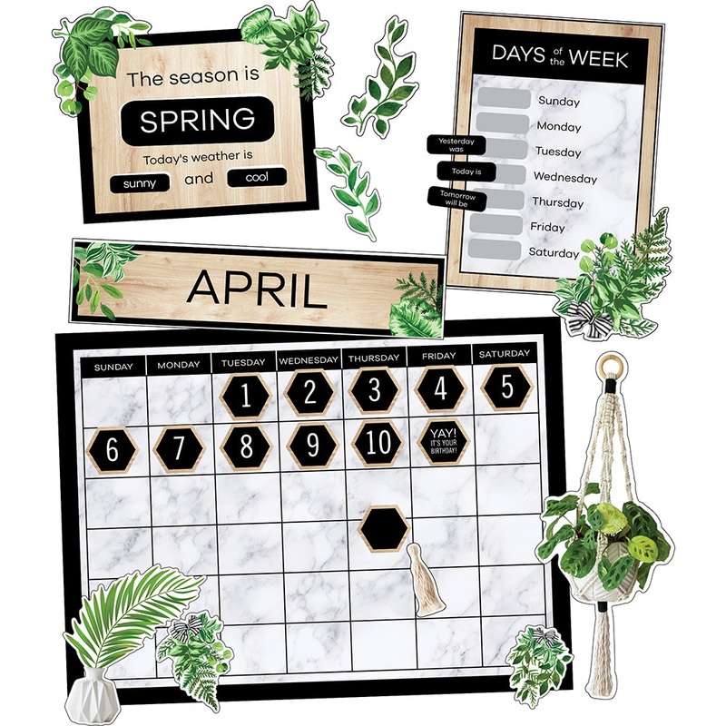 Simply Boho Calendar Bulletin Board Set(C)