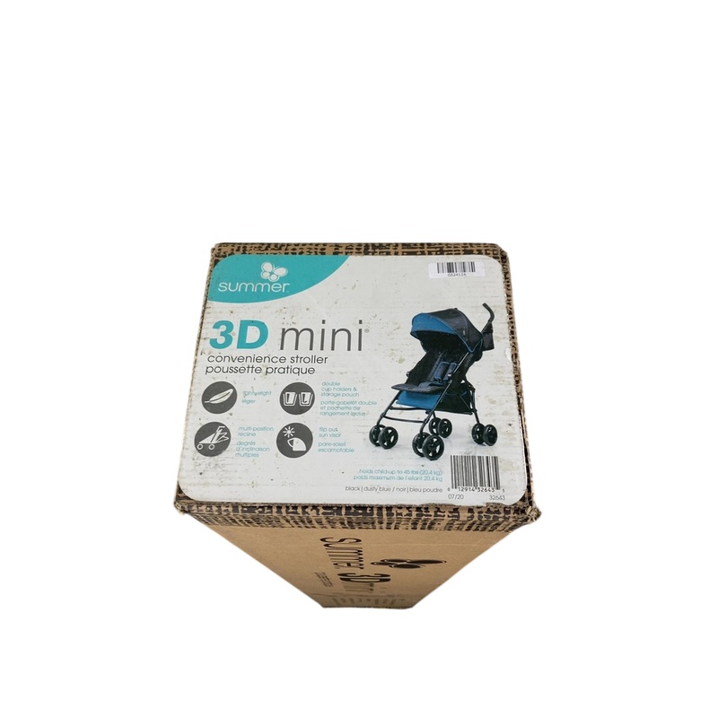 Summer Infant 3D Mini Stroller, 2024, Blue/Black