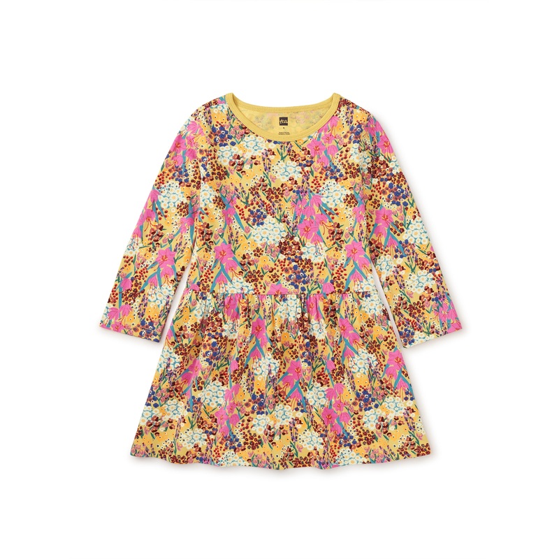 Tea Collection Long Sleeve Skirted Dress – Wild Saffron Floral