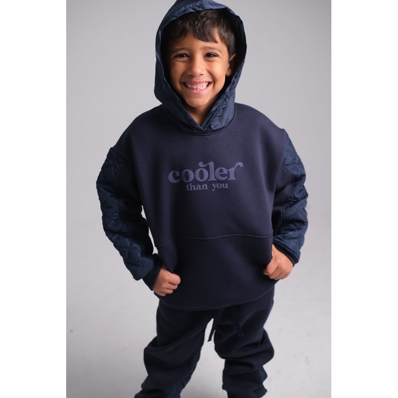 Unisex Navy “Cooler Than You” Long-Sleeved Hoodie
