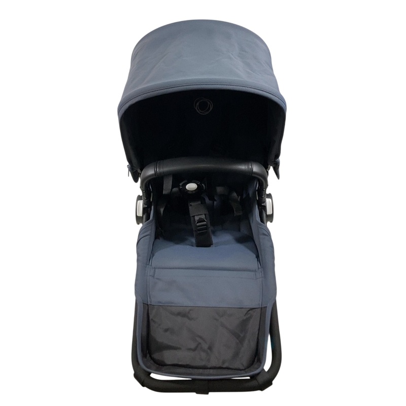 Bugaboo Donkey 5 Duo Extension Set, 2022, Black, Stormy Blue, Stormy Blue, with Canopy