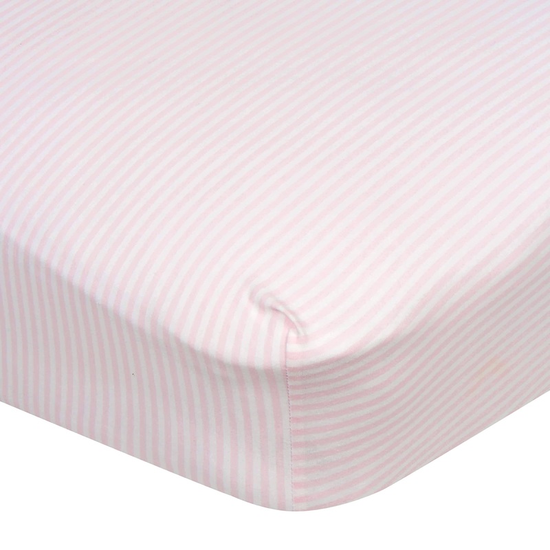 Girls Stripes Fitted Crib Sheet