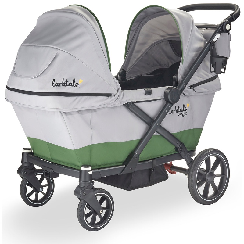 Larktale Caravan Coupe (2 Seater) Stroller Wagon – Gray/Green
