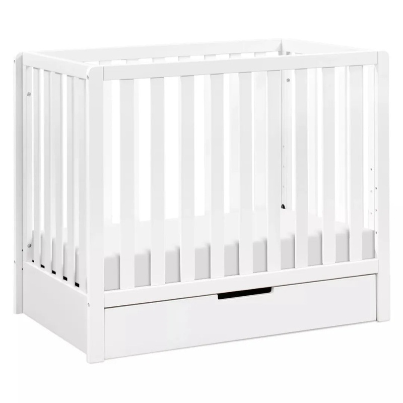 Colby 4-in-1 Convertible Mini Crib with Trundle – White