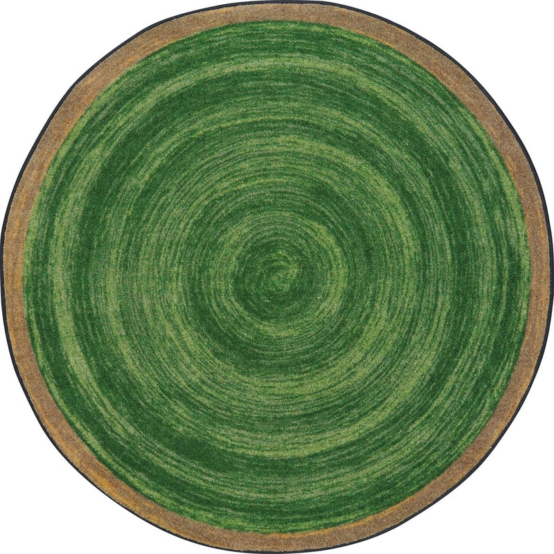 Feeling Natural 5’4″ Round area rug in color Pine