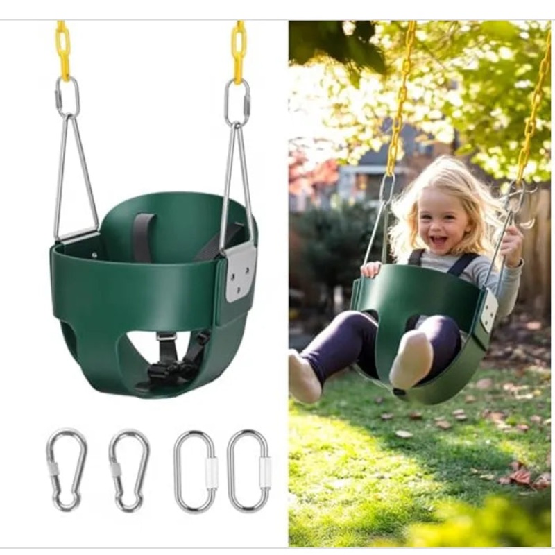 Full Bucket, Toddler Swing with Coated Chains