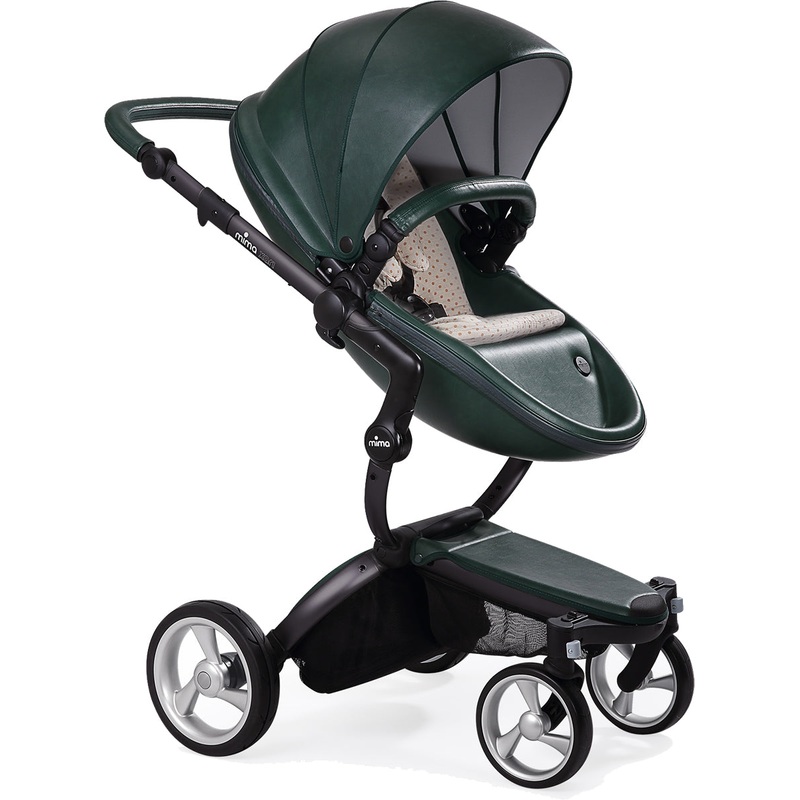 Mima Xari Complete Stroller, Black – British Green / Sandy Beige