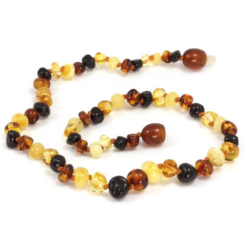 Momma Goose Baroque Teething Necklace, Medium – Multi