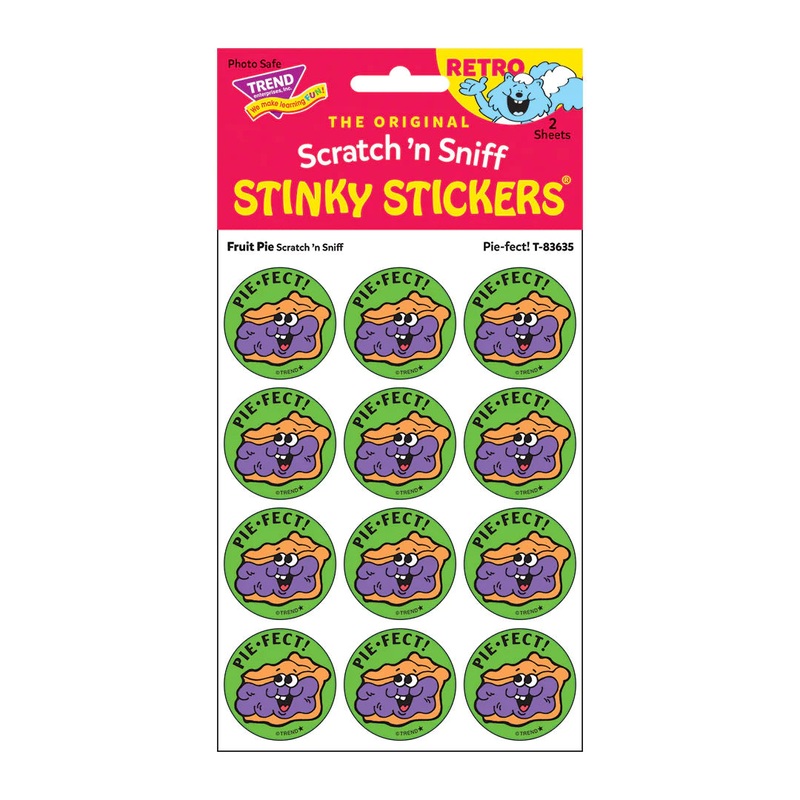 Pie-fect!, Fruit Pie scent Retro Scratch ‘n Sniff Stinky Stickers