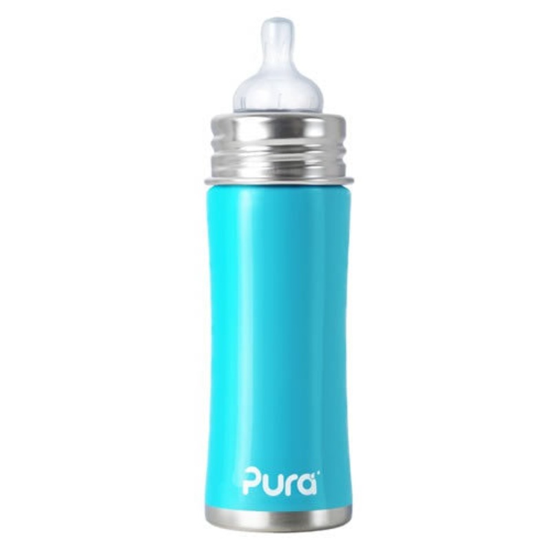 Pura Stainless Kiki 11 oz Infant Bottle – Aqua Blue