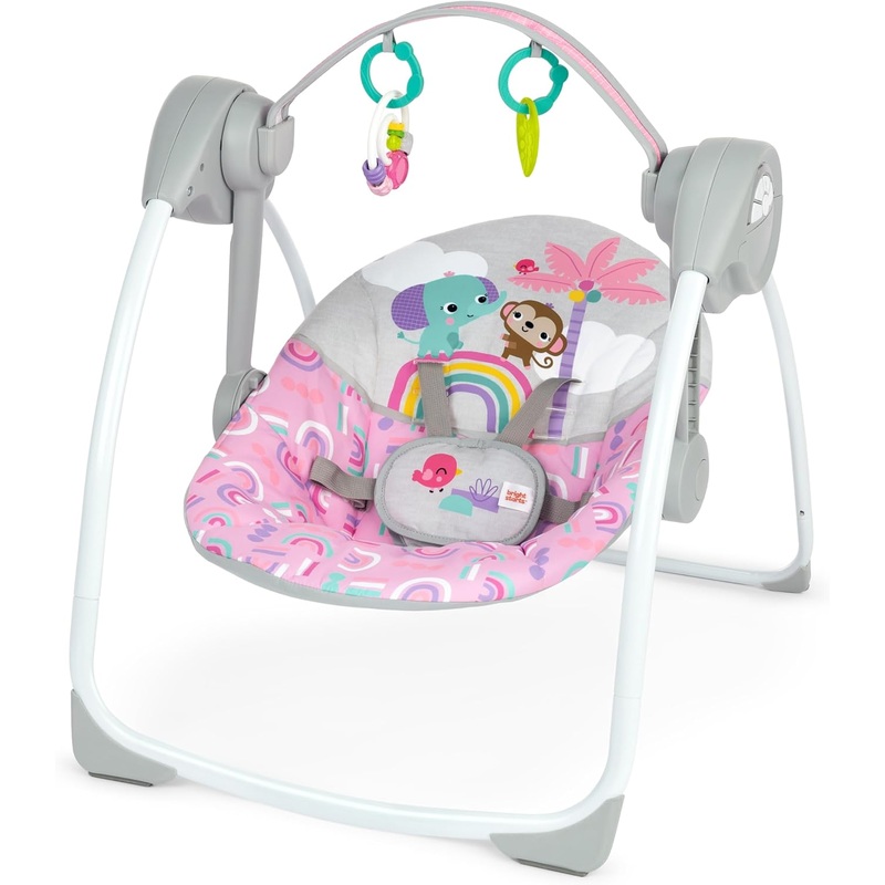 Bright Starts Portable Swing, Pink Paradise