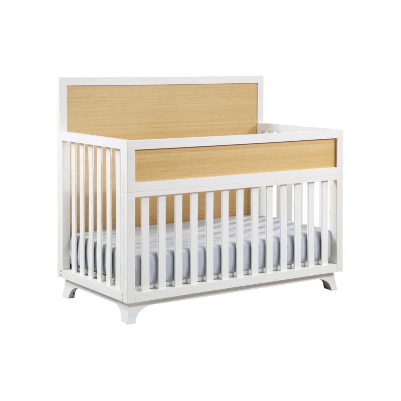 Floor Model Special – Discontinued Kari Crib in White & Bamboo