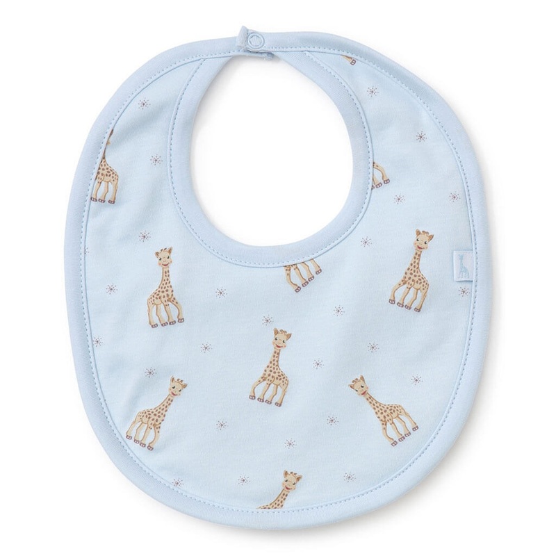 Kissy Kissy Print Bib Sophie La Girafe Blue