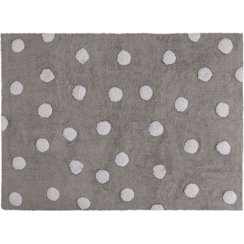 Lorena Canals Polka Dots Rug – Grey (4′ x 5′ 3″)
