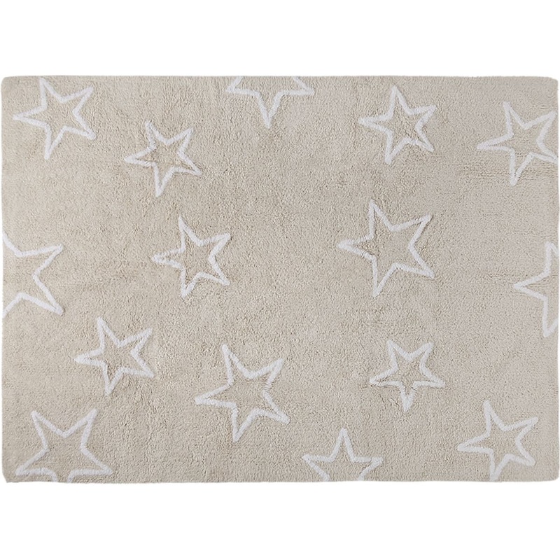 Lorena Canals Silhouette Stars Rug – Beige (4′ x 5′ 3″)