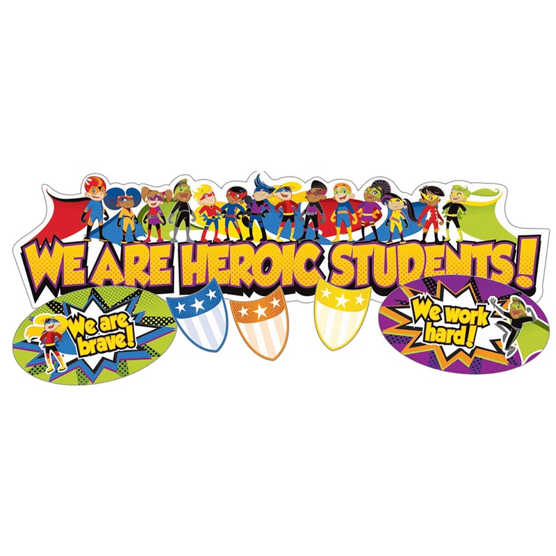 Super Power Heroic Students Mini Bulletin Board Set